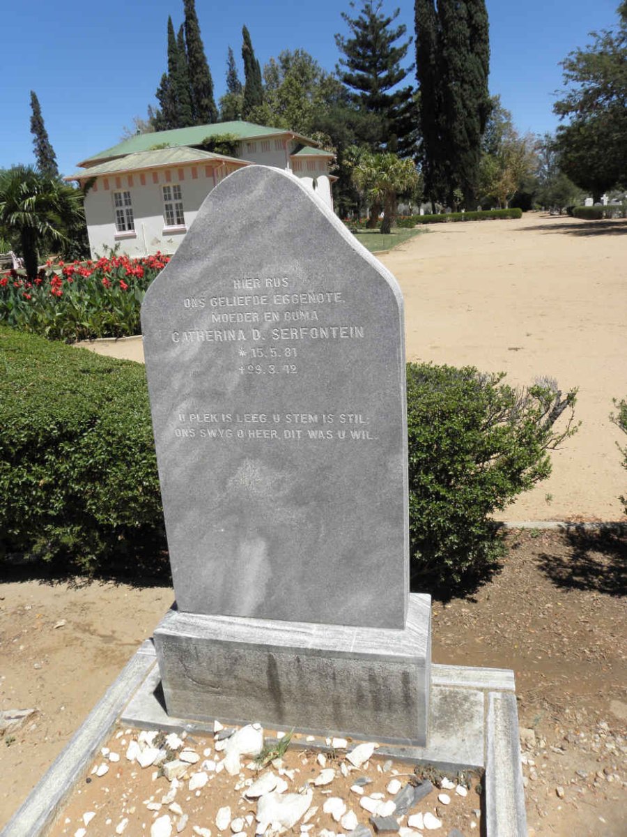SERFONTEIN Catherina D. 1881-1942