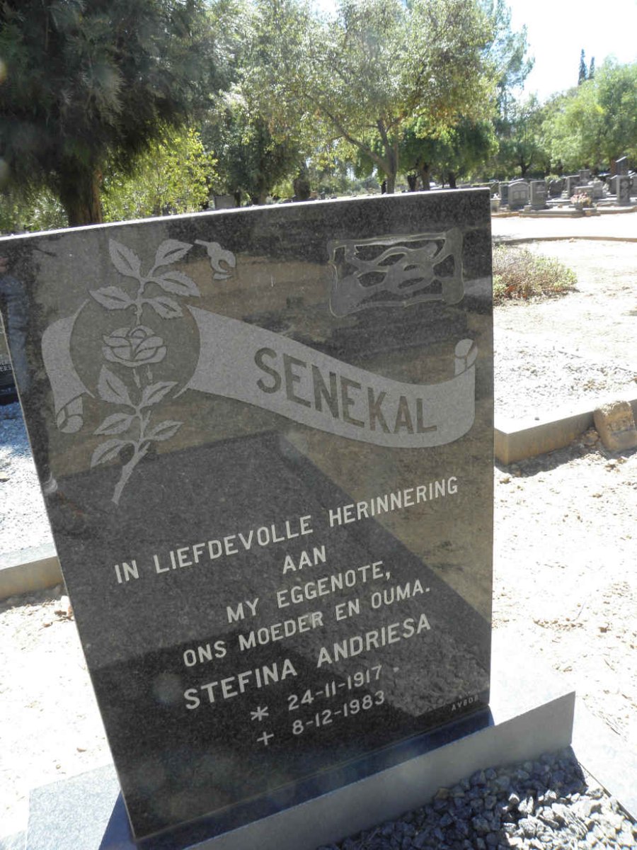 SENEKAL Stefina Andriesa 1917-1983