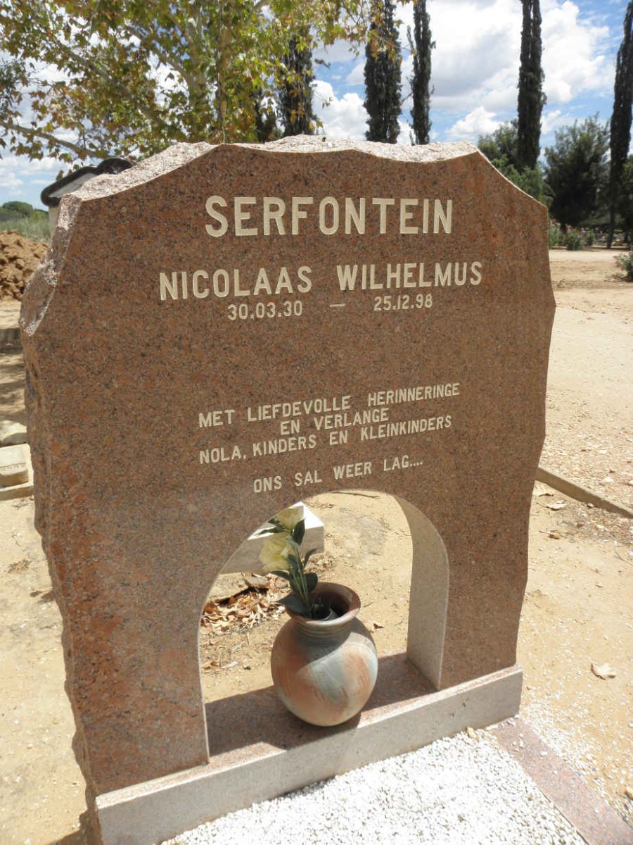 SERFONTEIN Nicolaas Wilhelmus 1930-1998