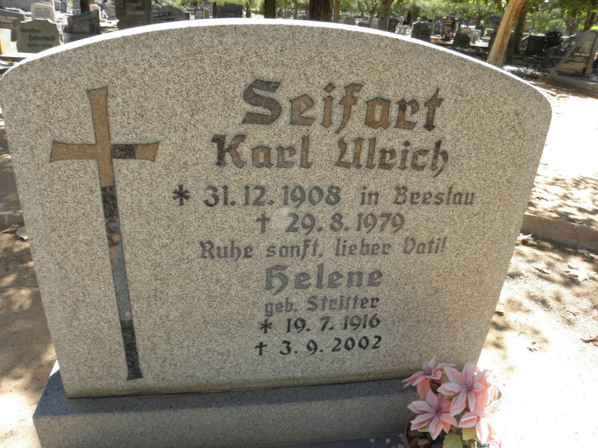 SEIFART Karl Ulrich 1908-1979 &amp; Helene STRITTER 1916-2002
