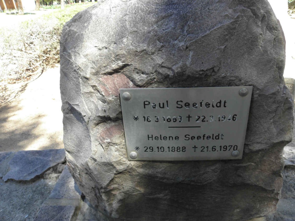 SEEFELDT Paul 1883-1946 &amp; Helene 1888-1970