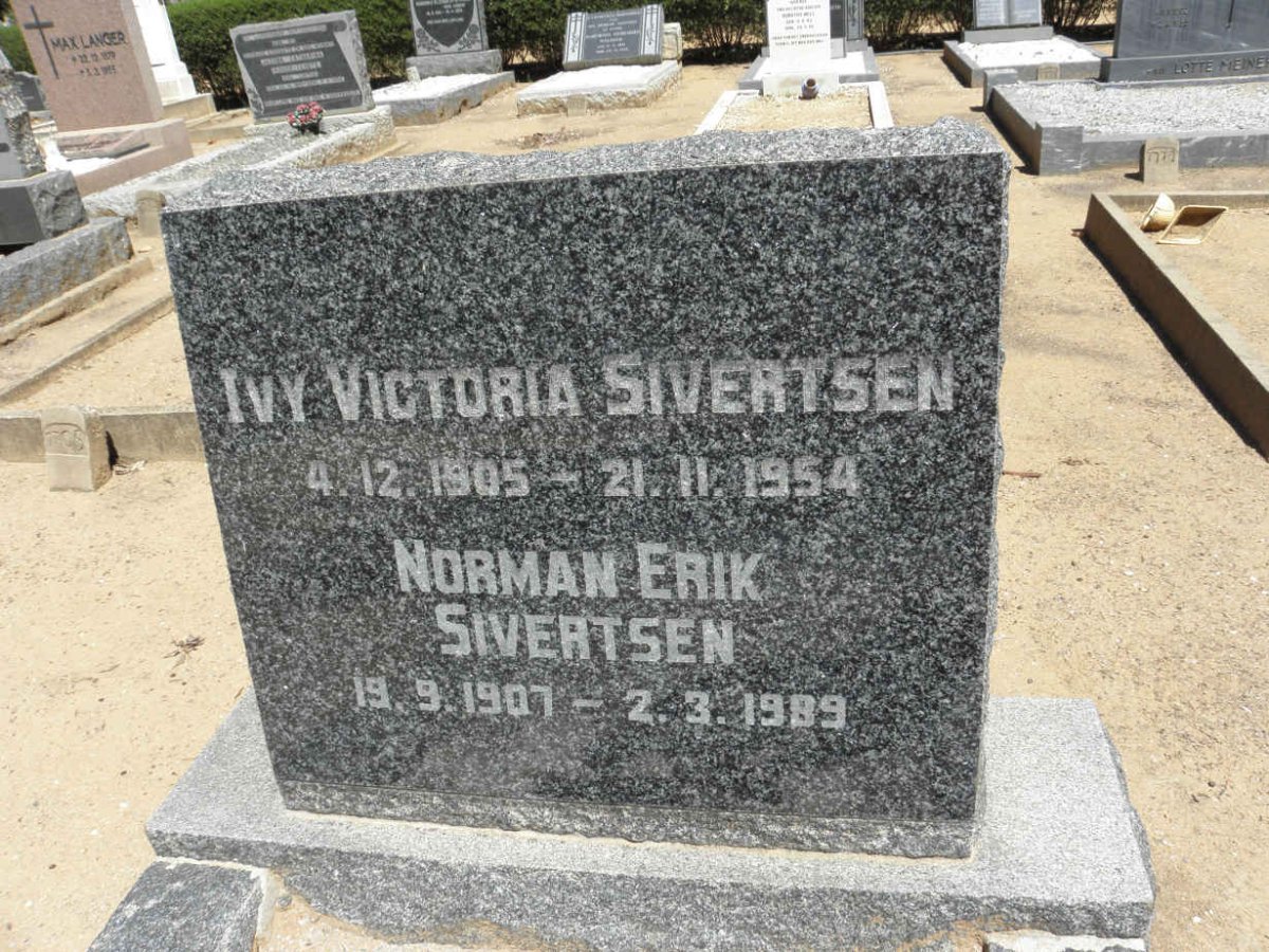 SIVERTSEN Norman Erik 1907-1989 &amp; Ivy Victoria 1905-1954