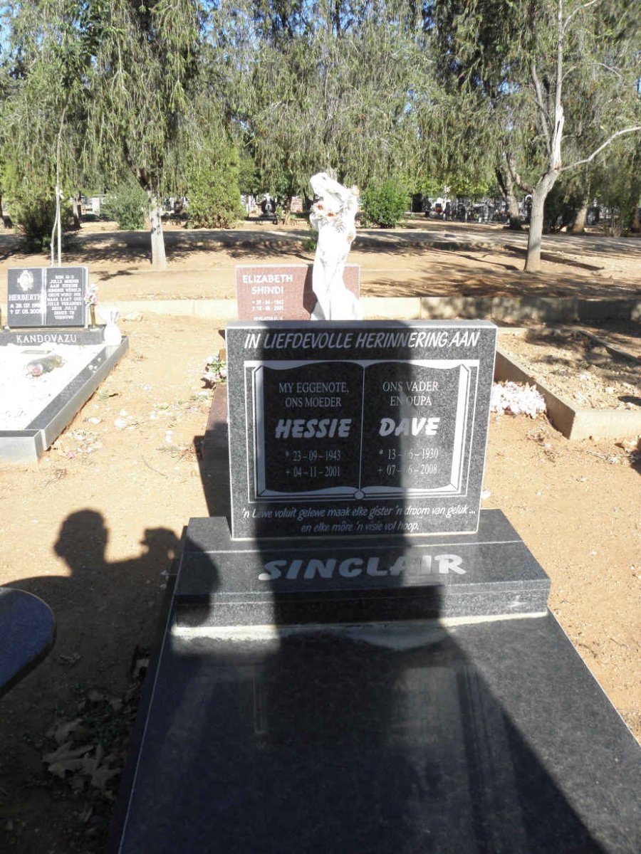 SINCLAIR Dave 1930-2008 &amp; Hessie 1943-2001