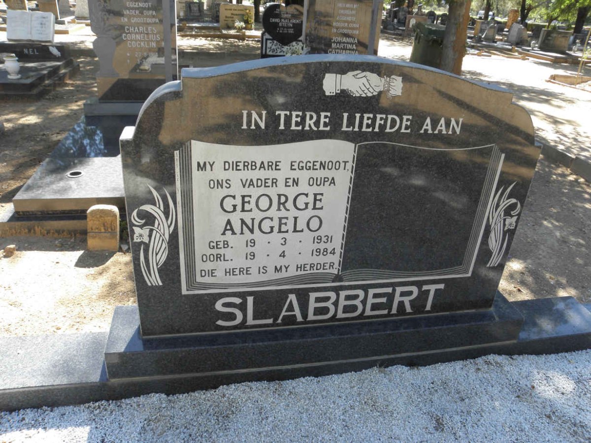 SLABBERT George Angelo 1931-1984
