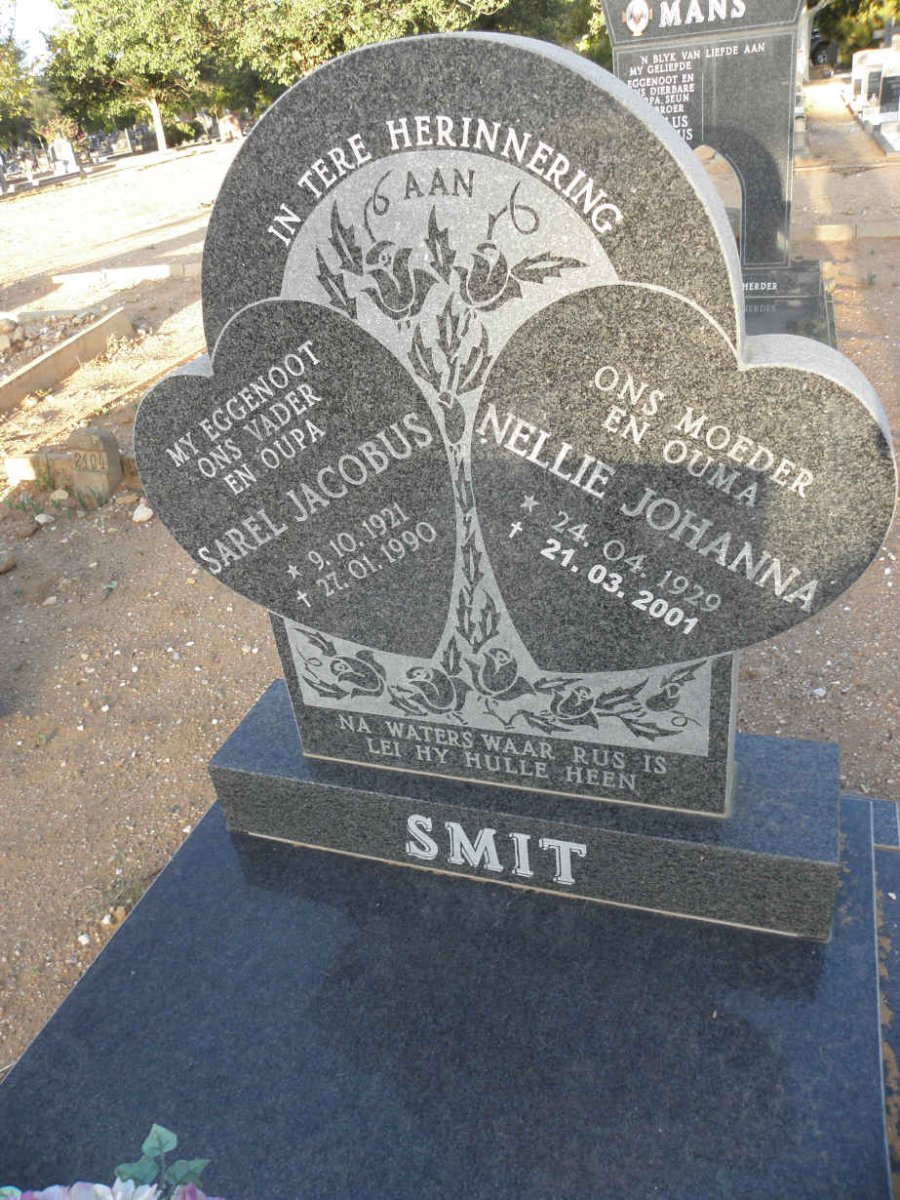 SMIT Sarel Jacobus 1921-1990 &amp; Nellie Johanna 1929-2001