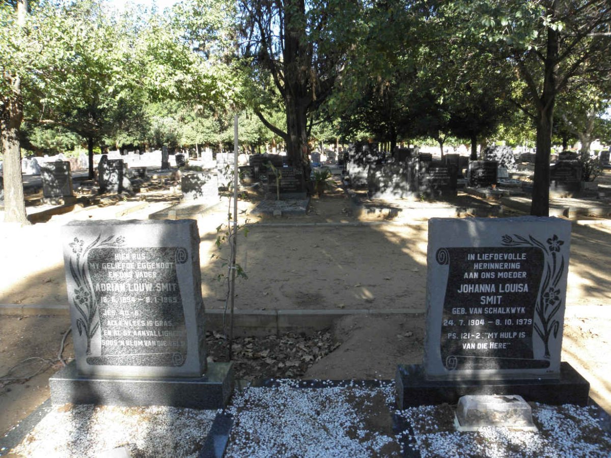 SMIT Adrian Louw 1894-1965 &amp; Johanna Louisa VAN SCHALKWYK 1904-1979