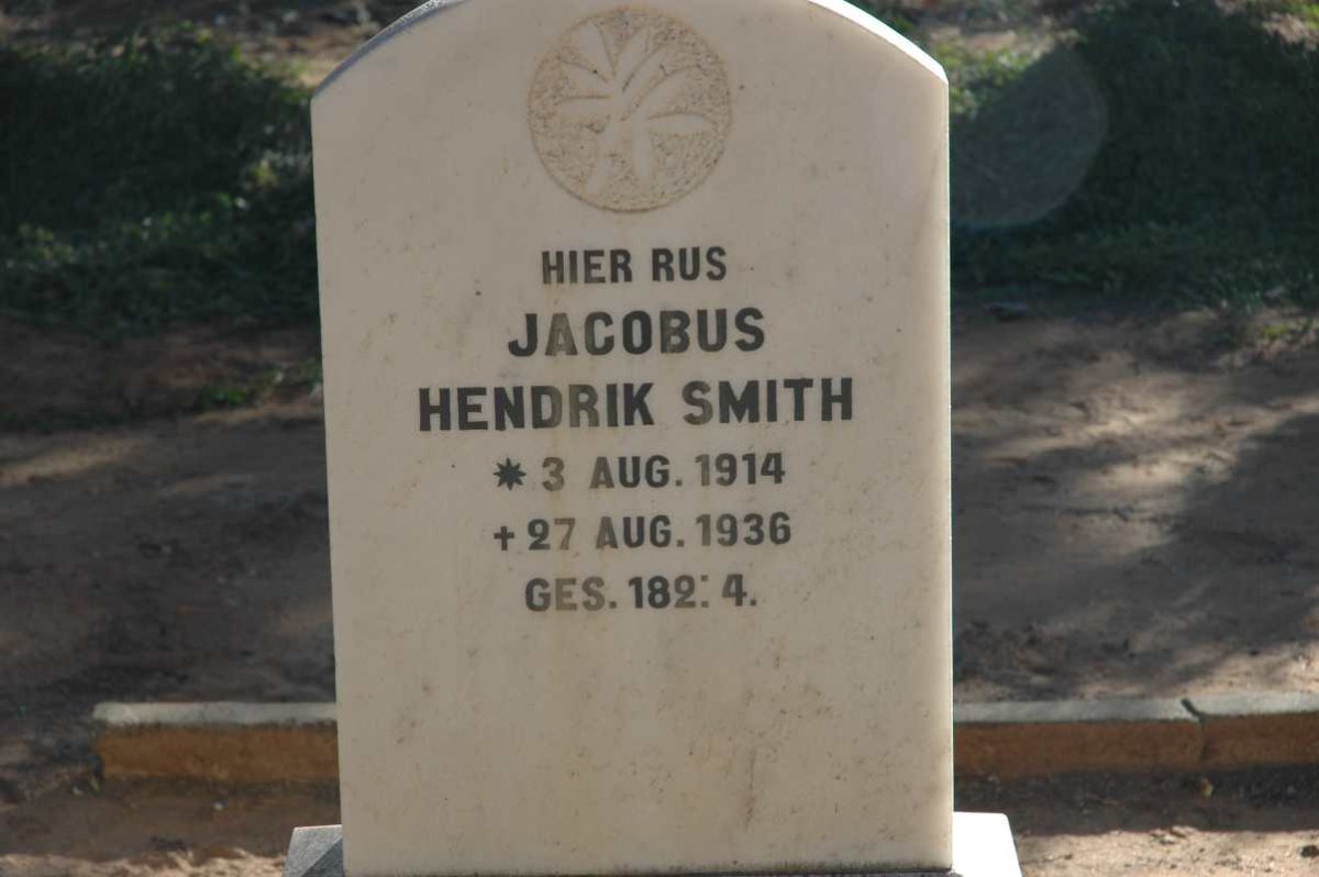 SMITH Jacobus Hendrik 1914-1936