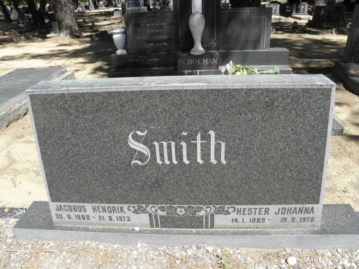 SMITH Jacobus Hendrik 1880-1973 &amp; Hester Johanna 1889-1978