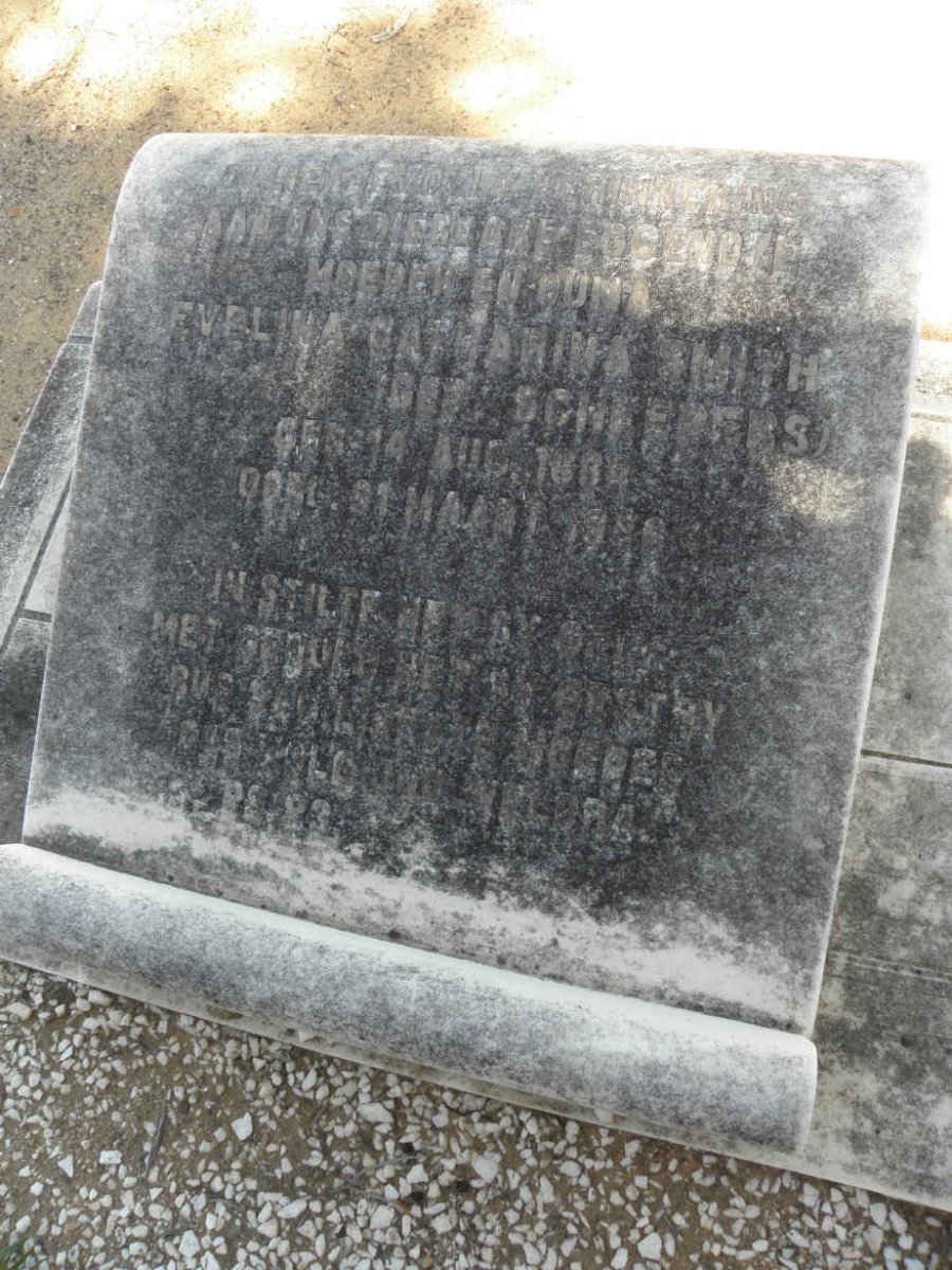 SMITH Evelina Catharina nee SCHEEPERS 1884-1946