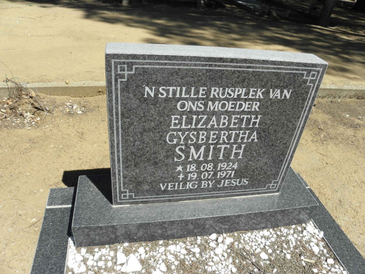 SMITH Elizabeth Gysbertha 1924-1971