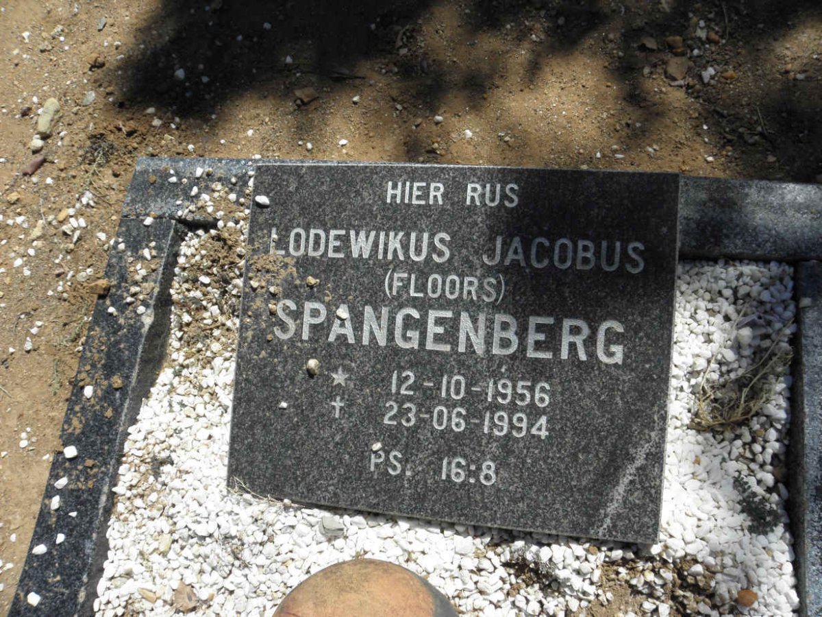 SPANGENBERG Lodewikus Jacobus 1956-1994