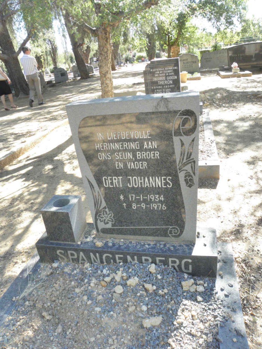SPANGENBERG Gert Johannes 1934-1976