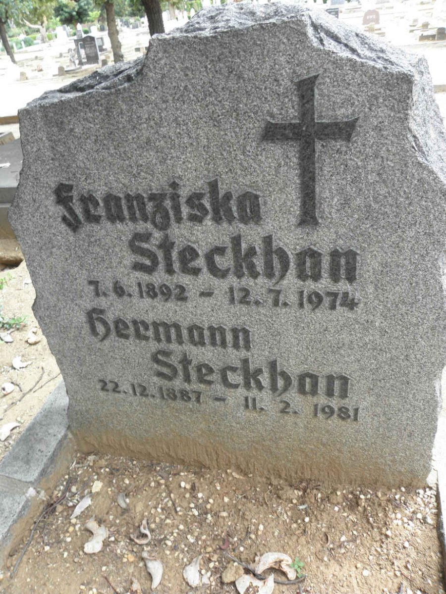 STECKHAN Hermann 1887-1981 &amp; Franziska 1892-1974