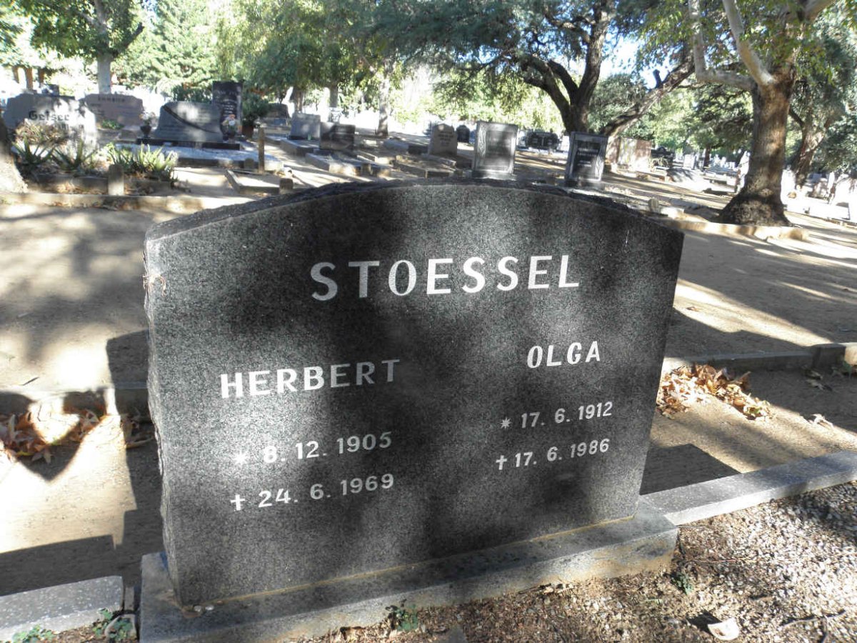 STOESSEL Herbert 1905-1969 &amp; Olga 1912-1986