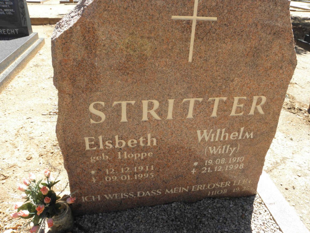 STRITTER Wilhelm 1910-1998 &amp; Elsbeth HOPPE 1911-1995