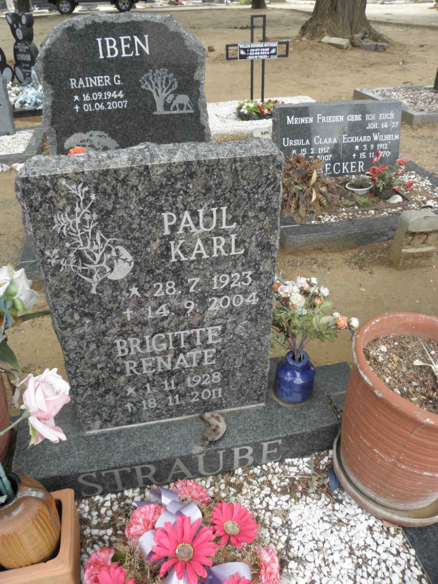 STRAUBE Paul Karl 1923-2004 &amp; Brigitte Renate 1928-2011