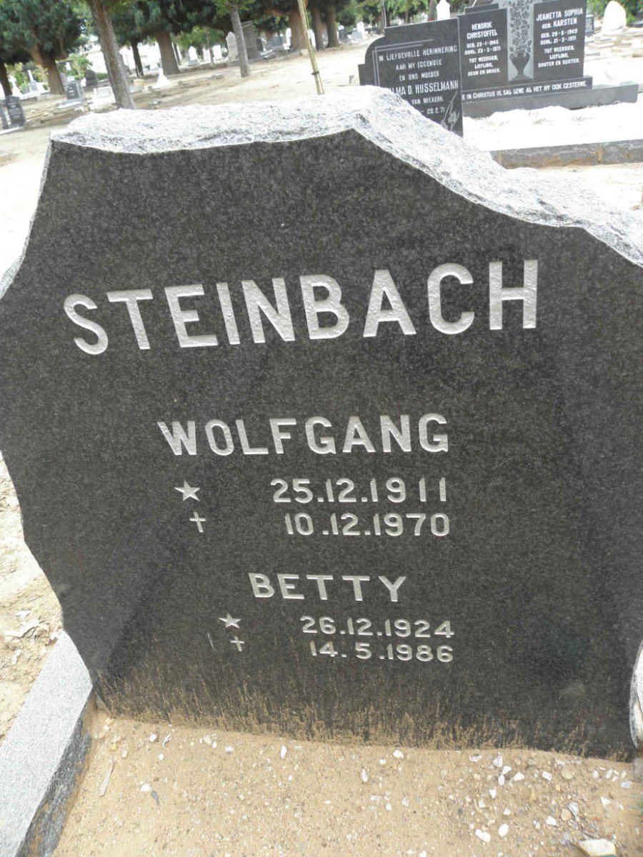 STEINBACH Wolfgang 1911-1970 &amp; Betty 1924-1986