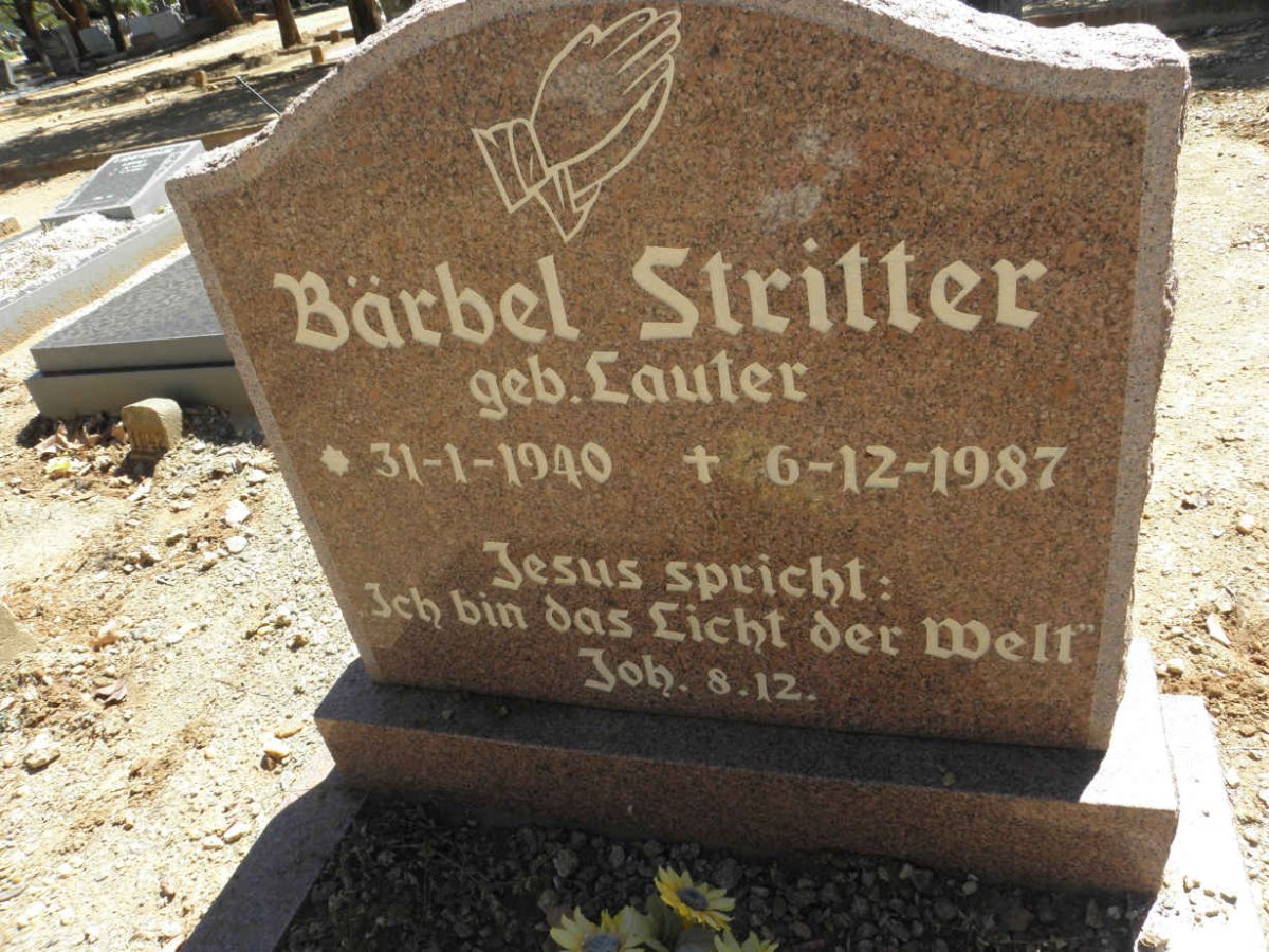 STRITTER Bärbel nee LAUTER 1940-1987