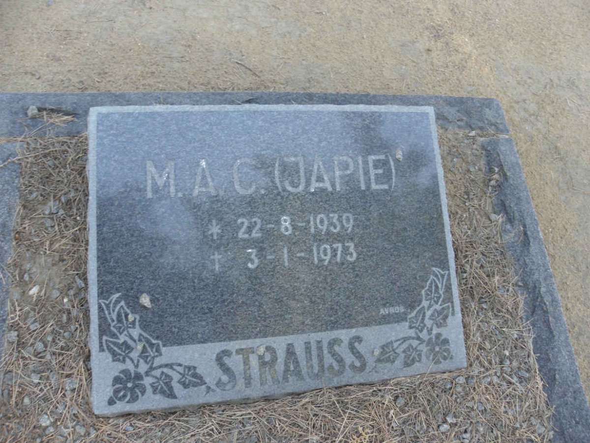 STRAUSS M.A.C. 1939-1973