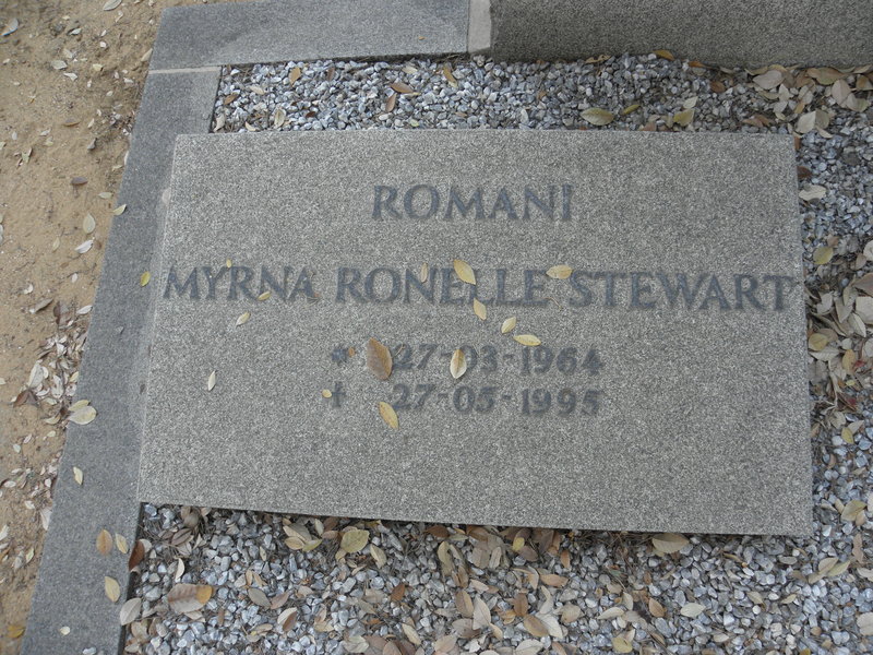 STEWART Romani Myrna Ronelle 1964-1995