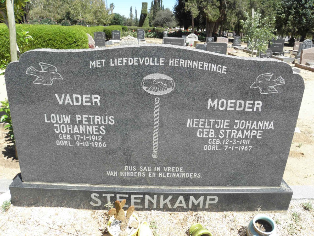 STEENKAMP Louw Petrus Johannes 1912-1966 &amp; Neeltjie Johanna STRAMPE 1911-1967