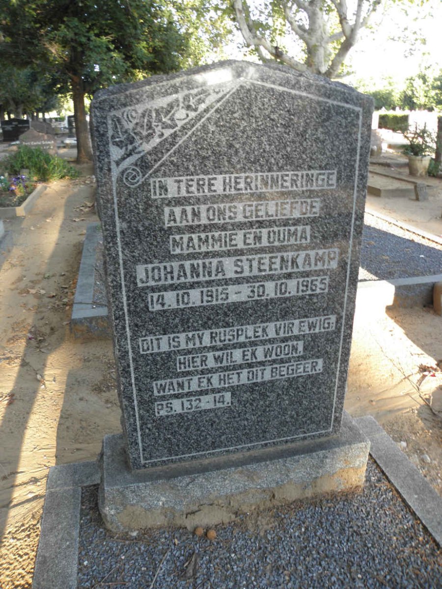 STEENKAMP Johanna 1915-1965