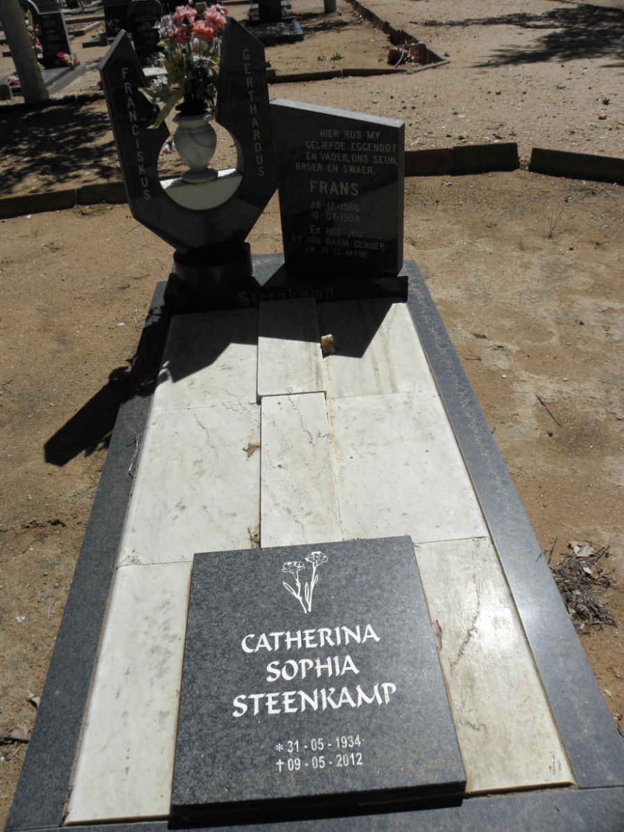STEENKAMP Catherina Sophia 1934-2012 :: STEENKAMP Franciskus Gerthardus 1966-1988 _2