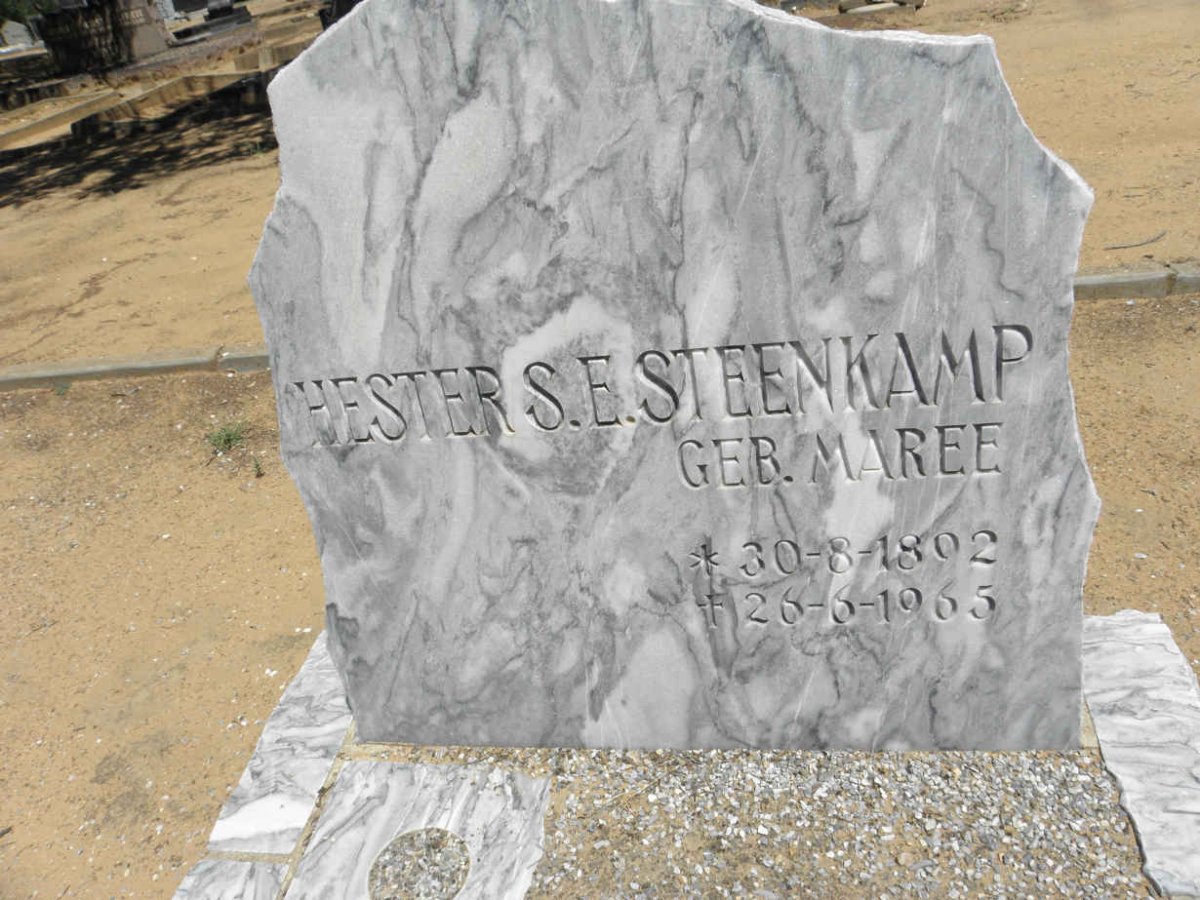 STEENKAMP Hester S.E. nee MAREE 1892-1965