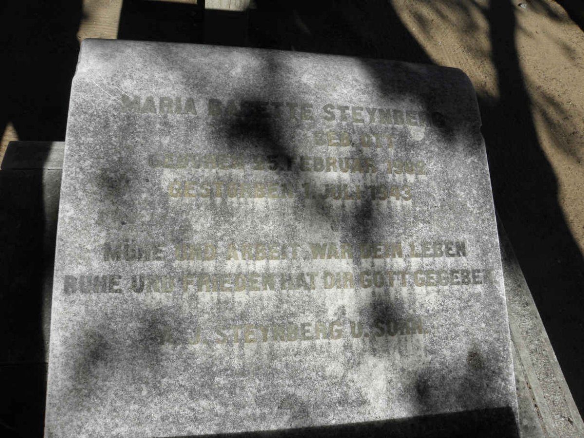 STEYNBERG Maria Babette nee OTT 1902-1943