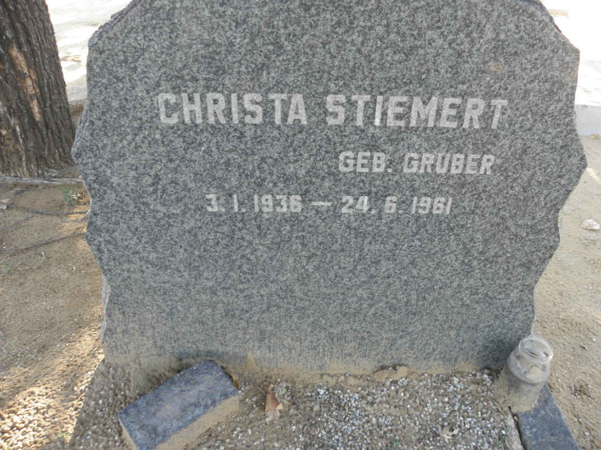 STIEMERT Christa nee GRUBER 1936-1961