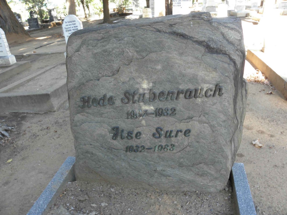 STUBENRAUCH Hede 1907-1982 :: SURE Ilse 1932-1983