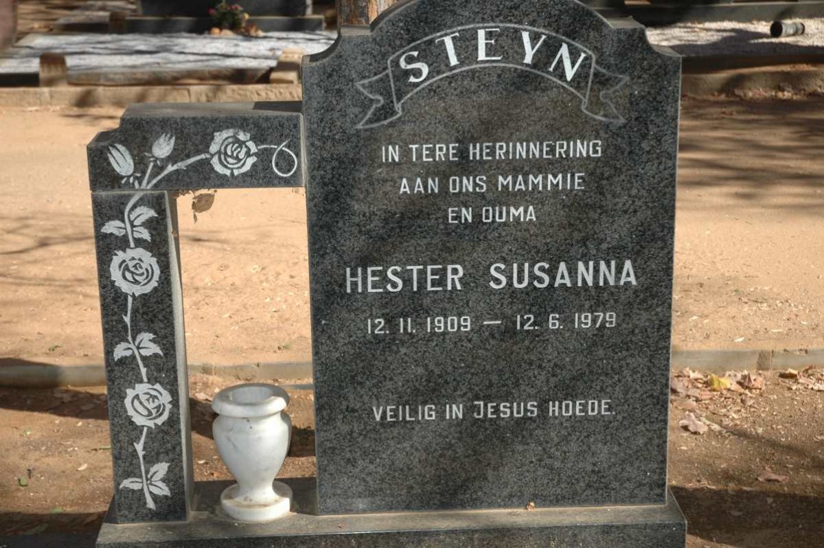 STEYN Douw Gerbrand 1902-1968 &amp; Hester Susanna 1909-1979