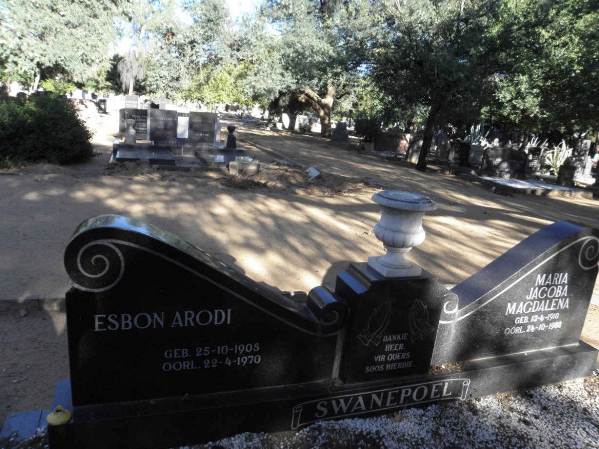 SWANEPOEL Ebson Arodi 1905-1970 &amp; Maria Jacoba Magdalena 1910-1988