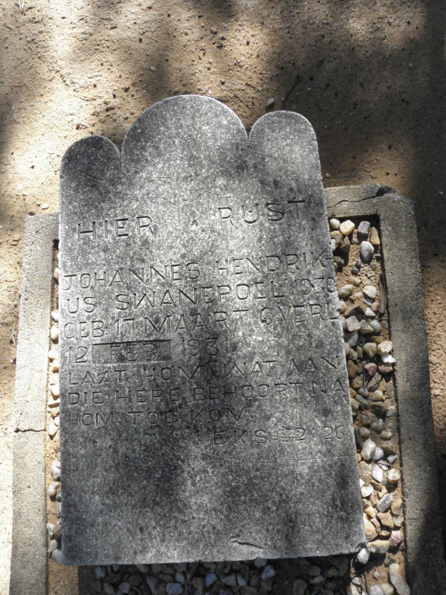 SWANEPOEL Johannes Hendrikus 1930-1931