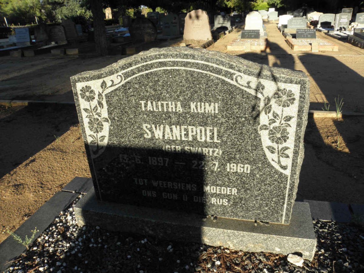 SWANEPOEL Talitha Kumi nee SWARTZ 1897-1960