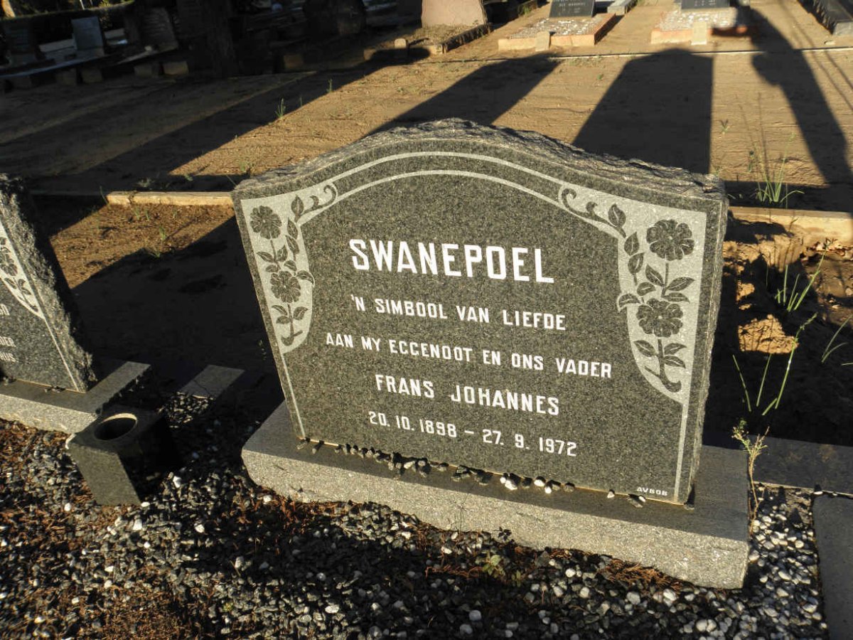 SWANEPOEL Frans Johannes 1898-1972