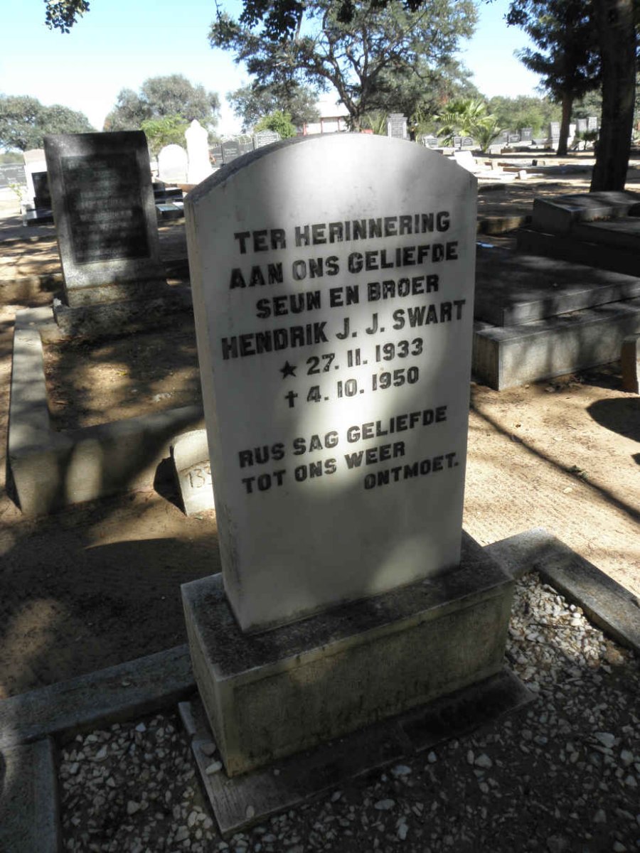 SWART Hendrik J.J. 1933-1950