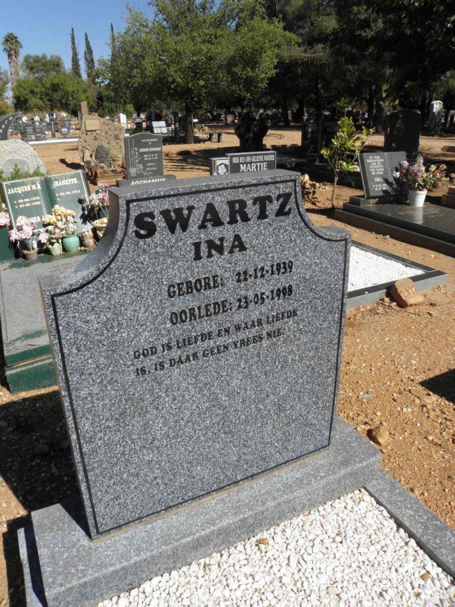 SWARTZ Ina 1939-1998