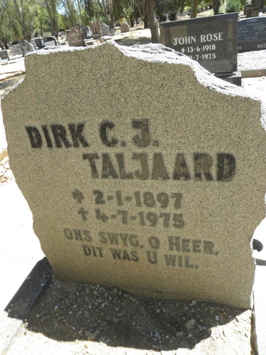 TALJAARD Dirk C.J. 1897-1975