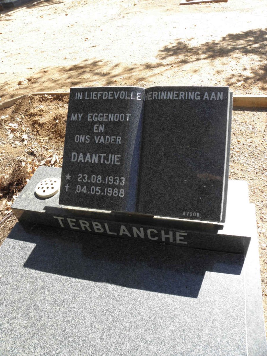 TERBLANCHE Daantjie 1933-1988