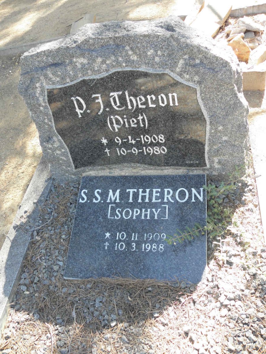 THERON P.J. 1908-1980 &amp; S.S.M. 1909-1988