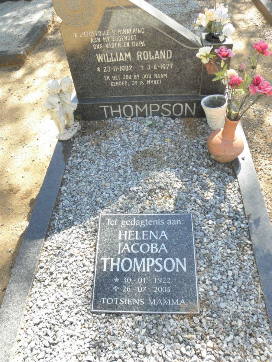 THOMPSON William Roland 1902-1977 :: THOMPSON Helena Jacoba 1922-2005