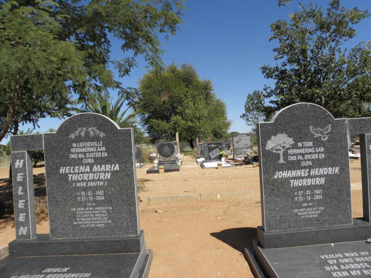 THORBURN Johannes Hendrik 1941-2004 &amp; Helena Maria SMITH 1952-2004