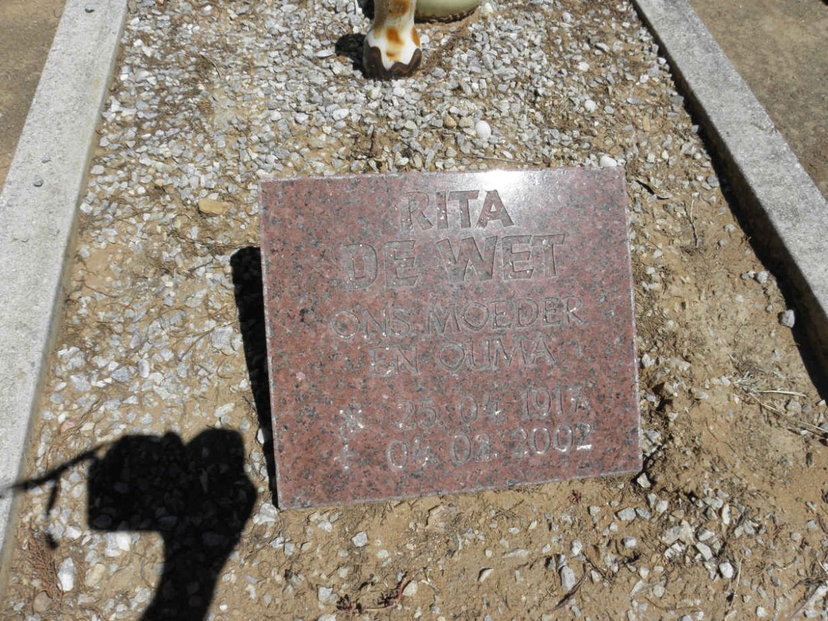 THERON Anna Catherine Susanna 1884-1956 :: WET Rita, de 1917-2002