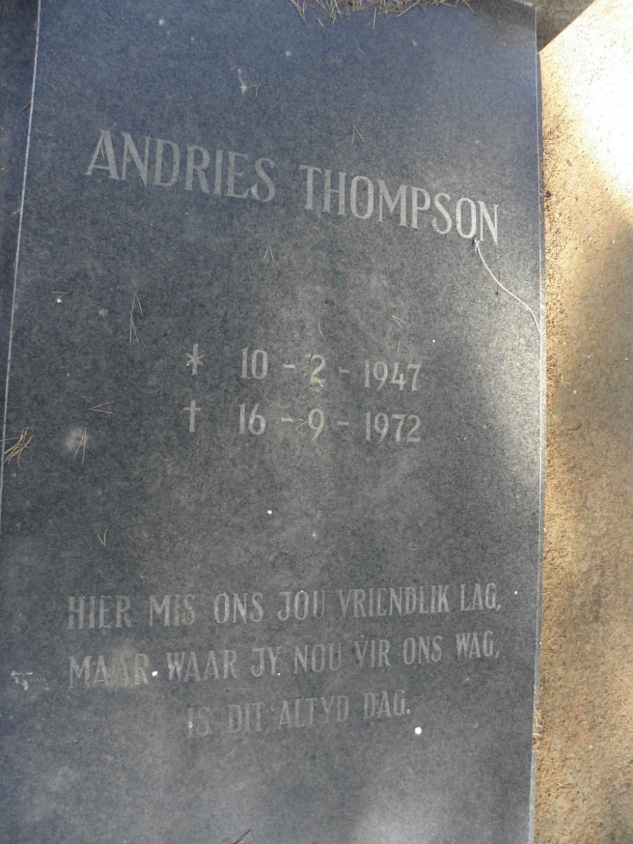 THOMPSON Andries 1947-1972