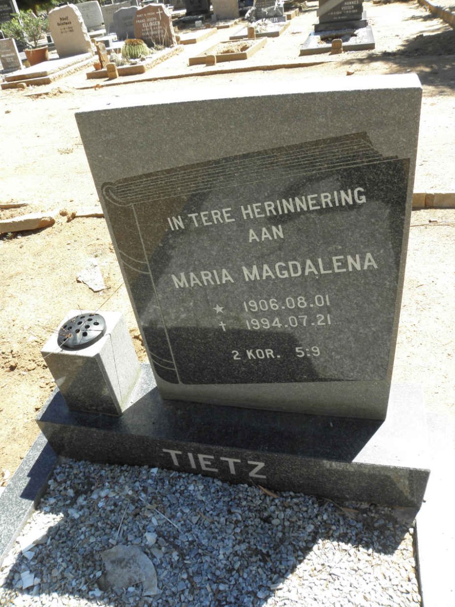 TIETZ Maria Magdalena 1906-1994