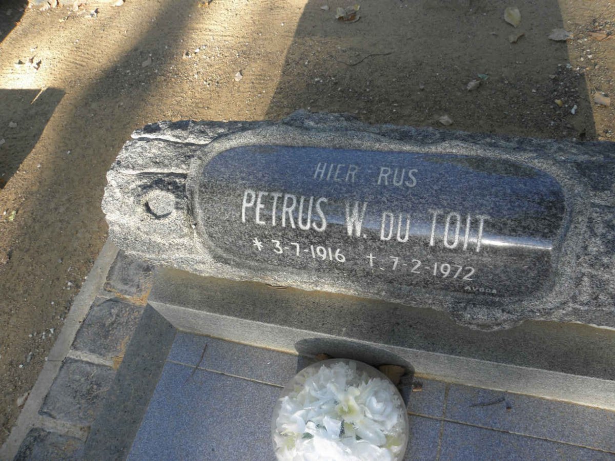 TOIT Petrus W., du 1916-1972
