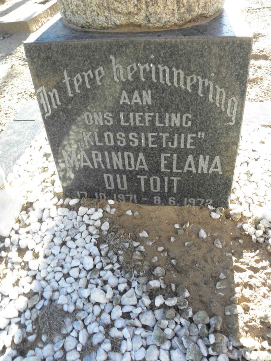 TOIT Marinda Elana, du 1971-1972