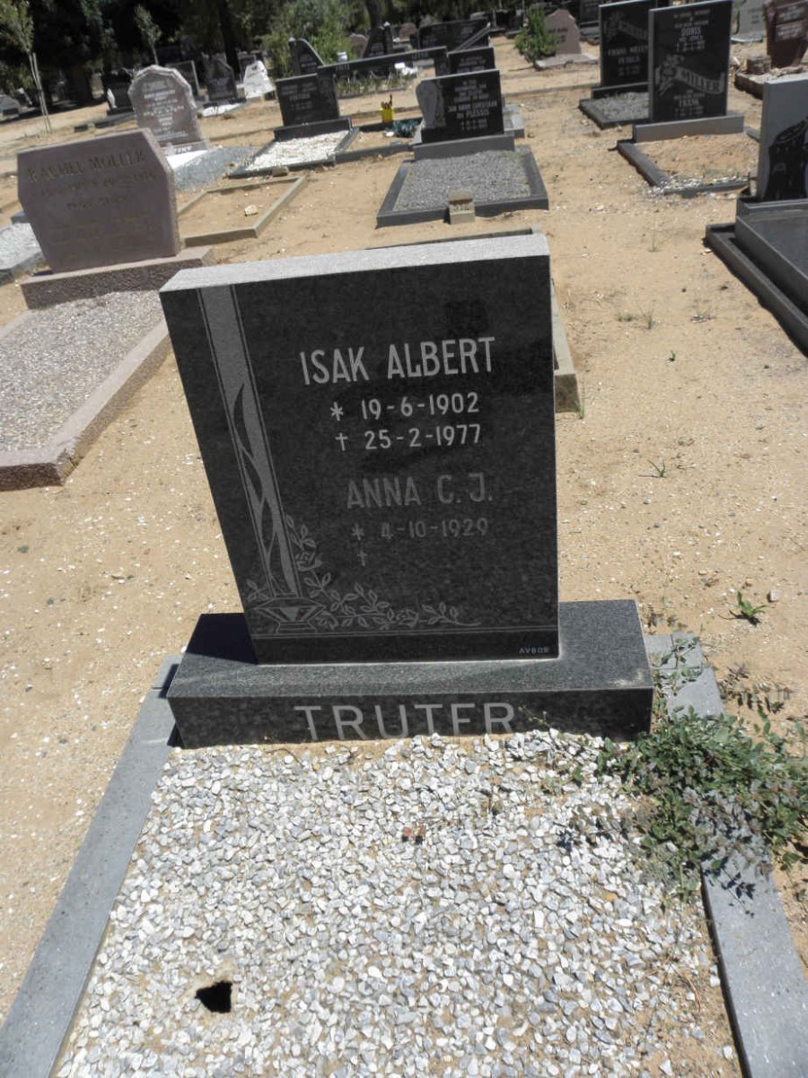 TRUTER Isak Albert 1902-1977 &amp; Anna C.J. 1929-