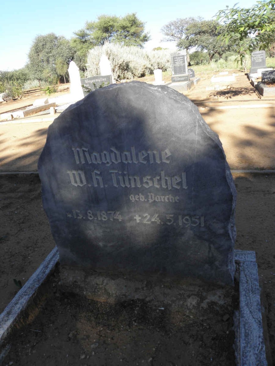 TÜNSCHEL Magdalene W.H. nee PARCHE 1874-1951